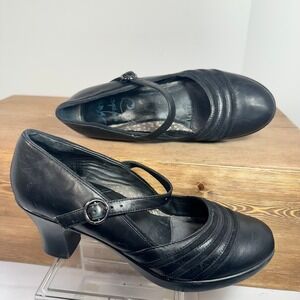 Dansko Mary Jane Clog Comfort Heels Womens 40 /9.5-10 US Leather Academia Grunge